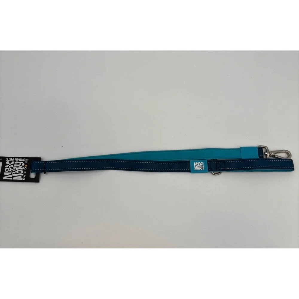 Max & Molly Dog Leash Large Blue Matrix Line Padded Reflective Urban Pets‎ 48
